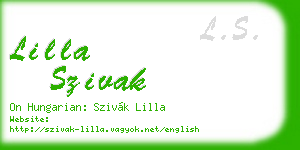 lilla szivak business card